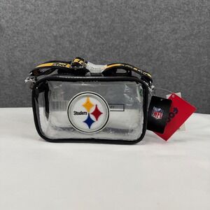 Pittsburgh Steelers NFL Clear Crossbody Stadium Bag FOCO Steel City Black Yellow